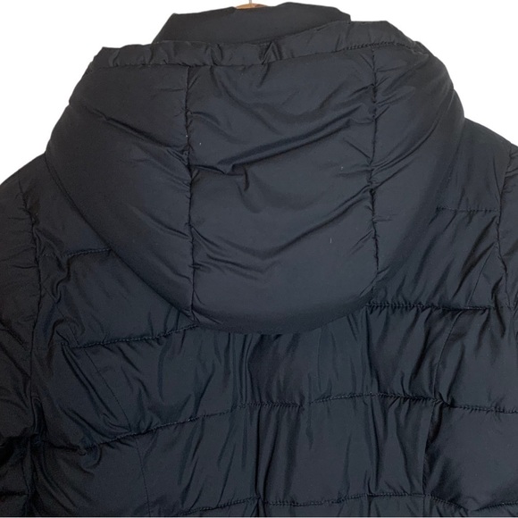 15. Hollister Black Winter Puffer  Jacket Size Large Hooded - Picture 11 of 16